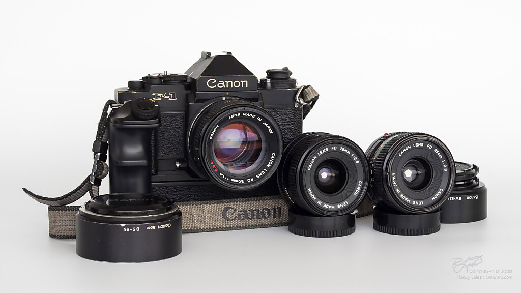Photojournalist's Toolkit - Canon New F1, w/ F Finder and AE Winder